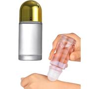 1 flacon en verre de 50 ml pour huiles essentielles, rechargeables, flacons à bille roulante vides avec bille en plastique anti-fuite avec couvercle pour huiles essentielles, parfums, cosmétiques