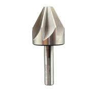 1 foret à fraiser HSS de 6 à 50 mm de diamètre, fraise à chanfreiner à 60 degrés, 6 cannelures/8 cannelures, tige ronde, fraise à chanfreiner for métal, bois et plastique(40mm 60 degrees)