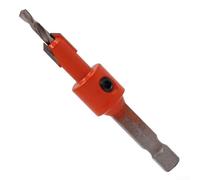 1 foret conique avec tige hexagonale de 6,35 mm, foret étagé pour le travail du bois, collier d'arrêt réglable pour trou pilote précis et tête de vis (7,1 x 25,4 cm)