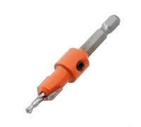 1 foret conique pour le travail du bois avec tige hexagonale de 6,35 mm, compatible avec les perceuses électriques, collier d'arrêt réglable pour trou pilote et perçage conique (3,2 x 10)