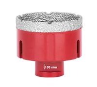 1 foret diamanté, foret diamant sec, diamètre 68 mm, meuleuse d'angle, scie cloche M14, raccord soudé sous vide, perçage de carrelage porcelaine, granit, marbre