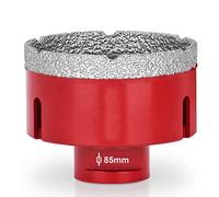 1 foret diamanté, foret diamant sec, diamètre 85 mm, meuleuse d'angle, scie cloche M14, connexion soudée sous vide, perçage de carrelage, porcelaine, granit, marbre