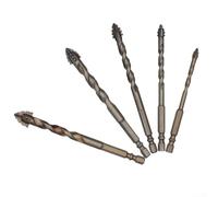 1 foret excentrique à quatre cannelures avec bords en carbure pour le poinçonnage de carreaux de verre, le perçage de dalles de roche et l'utilisation sur le ciment, le granit et le béton (3 mm)