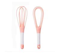 1 Fouet Rotatif 2 En 1, Fouet Ballon Pliable, Batteur À Œufs En Plastique(Pink)