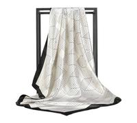 1 foulard blanc cassé, grand foulard carré, foulard en satin, foulard en soie douce, foulard carré en soie, foulard en soie pour femme, couvre-chef élégant, adapté à toutes les saisons (90 cm * 90 cm)