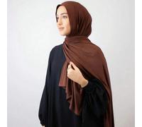 1 foulard de tête de couleur unie du Moyen-Orient pour femmes. Foulard en coton doux, respirant, anti-boulochage - un foulard musulman confortable et facile à porter et à styliser pour tous les jours 