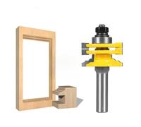 1 fraise à rainurer et languette classique, queue de 8 mm, 12 mm ou 12,7 mm, réversible, for le travail du bois et le fraisage de portes en verre.(12.7x44.5x12.7)