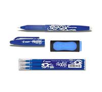 1 Frixion ball-bleu-lot de 3 pointe gomme