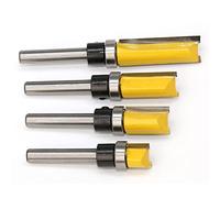 1 gabarit de charnière, mortaiseuse à mortaiser à queue de 6,35 mm, fraise à bout droit, coupe tenon, coupe pour menuiserie, fraises à défoncer pour rabot en bois (NO1)