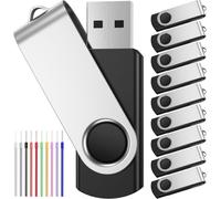 1 GB USB 2.0 Flash Drive-Swivel Memory Stick-1 GB USB Flash Drive-Black PenDrive with Strings