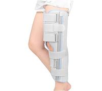 1 genouillère d'immobilisation réglable - Support rigide et confortable for soulager les douleurs articulaires et la récupération après une blessure(Gray,Large)