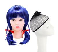 1 Girl'S Wig Et 1 Hair Net, Performance D'Accessoires De Scène, Accessoires De Rôle, Fournitures De Pansement De Fête.