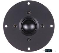 1 GK SOUND KSQ802/B, tweeter à dôme noir, 100 watt rms 200 watt max,10 cm 100 mm 4"", impédance 8 ohms, 1 pièce + condensateur