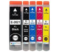 1 Go Inks Ensemble de 5 Cartouches d'encre á remplacer Epson T2636 (26XL Séries) Compatible/non-OEM pour Epson Expression Premium Imprimantes (5 encres)
