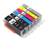 1 Go Inks Ensemble de 6 Cartouches d'encre à remplacer Canon PGI-570 & CLI-571 Compatible/ non-OEM pour PIXMA Imprimantes (6 Encres), Haute capacité (XL), C-570/571-6SET-1 , Noir, Cyan, Magenta, Jaune, Gris