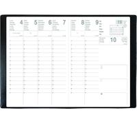 1 Grand Agenda Semainier Saturne Noir - Format : 21 X 29,7 Cm - Janvier 2026 À Décembre 2026