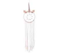 1 grand attrape reve licorne rose dreamcatcher 18 x 76 cm cauchemar decoration