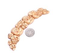 1 grand cabochon en os sculpté motif lion pour la fabrication de bijoux 30 x 105 mm, blanc