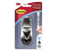 3M Crochet décoratif en métal – Grand modèle – Fini nickel brossé