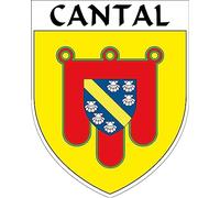 1 Grand ECUSSON Autocollants 9x8 cm - Blason CANTAL département 15 Sticker