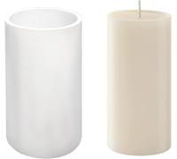 1 grand moule cylindrique en silicone pour fabrication de bougies - 16,5 x 9,5 cm - Silicone translucide