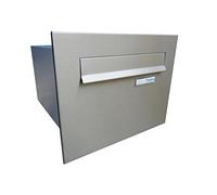 1 grande boîte aux lettres en acier inoxydable à encastrer dans un mur