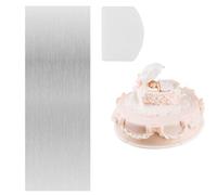 1 grattoir en acier inoxydable et 1 feuille de plastique transparent, Grattoir à gâteau, spatule de cuisine, outils de cuisine pour le glaçage, la crème au beurre et la mousse