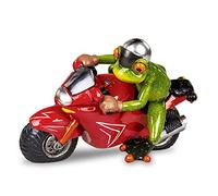 1 grenouille sur moto, rouge, env. 18 x 13 cm