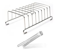 1 Grille À Pain Grillé, 1 Pince À Pain Magnétique, Grille À Pain Pour Friteuse À Air, Grille À Pain Grillé, Grille À Pain Grillé En Acier Inoxydable