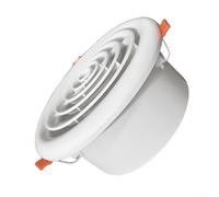 1 grille d'aération circulaire avec filtre, débit d'air réglable pour plafond mural, grille d'aération en ABS pour cuisine et salle de bain (Φ150)