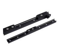 1 guide linéaire double axe intégré argenté noir 28 mm SGR10 Glissière à rouleaux 1 jeu: 1 bloc SGB10 et 1 guide SGR10 Travail du bois(SGB10-3 wheel,250mm)