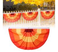 1 guirlande de fanions plissés d'automne pour jardin extérieur, Thanksgiving, fanion d'automne, bannière à suspendre pour Halloween, intérieur et extérieur, décorations de cour