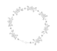 1 guirlande en cristal - Tiare - Décoration de baptême - Accessoire de cheveux de communion pour filles - Accessoire de cheveux de mariage (argenté)