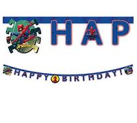 1 guirlande "happy birthday" Spiderman team up