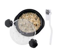 1 hachoir à viande, 1 brosse de nettoyage à angle droit, hachoir manuel, hachoir à viande, outil de coupe de viande, broyeur de poulet (noir)