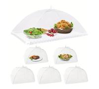 1 housse alimentaire pliable en maille blanche - Protection de table anti-mouches et anti-moustiques (blanc, 45,7 cm)