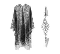 1 Housse De Bikini Et 1 Pince Cardigan, Écharpe Tricotée Découpée pour Femme, Housse Élégante pour Femme, Châle De Plage, Accessoires De Maillot De Bain, Pince À Vêtements