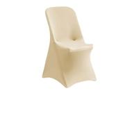 1 housse de chaise universelle en élasthanne - Extensible et lavable pour mariage/fête/banquet (couleur champagne, 3 pièces 86 x 45 x 45 cm)