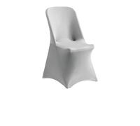 1 housse de chaise universelle en élasthanne - Extensible et lavable pour mariage/fête/banquet (gris clair, 10 pièces 86 x 45 x 45 cm)