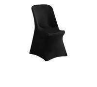 1 housse de chaise universelle en élasthanne - Extensible et lavable pour mariage/fête/banquet (noir, 5 pièces, 86 x 45 x 45 cm)