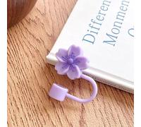 1 housse de paille en silicone pour tasses Stanley de 102,7 et 887,5 ml, joli bouchon de paille pour gobelets, bouchon pour couvercles réutilisables (violet, 8 mm)