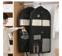1 Housse de rangement transparente noire grande capacité anti-poussière pour vêtements, convient pour toutes les saisons. Organisateur pour placard, armoire, lit, sous le lit. Diviseur de boîte de ran