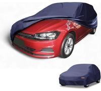 1 Housse De Voiture Imperméable Toutes Saisons Extérieur Automobile Protection Anti-Uv Soleil Pluie Couverture Film Aluminium Coton Bleu Marine Pour Hayon Longueur Jusqu'À 165"