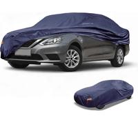 1 Housse De Voiture Universelle Imperméable Toutes Saisons Extérieur Automobile Protection Anti-Uv Soleil Pluie Complète 190T-Pu Bleu Marine Pour Berline Longueur 192" À 208"
