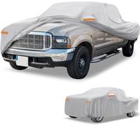 1 Housse De Voiture Universelle Imperméable Toutes Saisons Protection Extérieure Complète Anti-Uv Soleil Pluie 190T-Pu Ton Argent Convient Pour Camion Longueur 251" À 266"