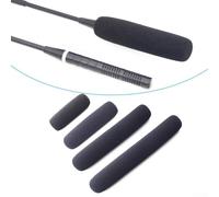 1 housse en mousse noire pour microphones conçue pour réduire le bruit du vent et améliorer le son (15 x 2,1 cm)