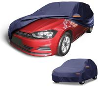 1 Housse Voiture Imperméable Toutes Saisons Extérieur Automobile Protection Anti-Uv Soleil Pluie Couverture Complète En Film Aluminium Bleu Marine Pour Hayon Longueur 163" À 177"