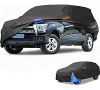 1 Housse Voiture Universelle Étanche Toutes Saisons Extérieur Automobile Protection Anti-Uv Soleil Pluie Couverture Film Aluminium Coton Noir Bleu Pour Suv Longueur 190" À 200"