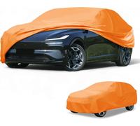 1 Housse Voiture Universelle Imperméable Toutes Saisons Extérieur Automobile Anti-Uv Protection Solaire Pluie Couverture Film Aluminium Coton Orange Pour Suv Longueur 181" À 190"