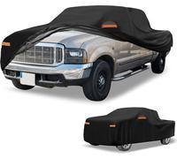1 Housse Voiture Universelle Imperméable Toutes Saisons Extérieur Automobile Protection Anti-Uv Soleil Pluie Complète Film Aluminium Coton Noir Pour Camion Longueur 251" À 266"